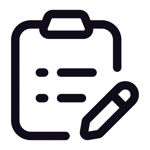 questionnaire black icon